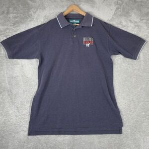 Big Dogs Polo Shirt Mens XL Blue Big Dog Dad Embroidered Graphic Vintage 90s